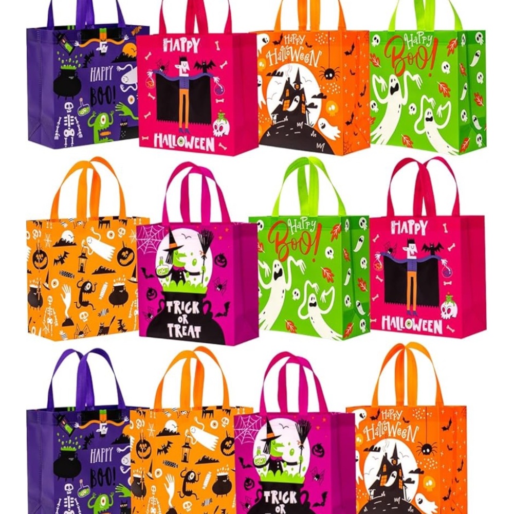 3 packages, 12 reusable Halloween bags in each package NWT